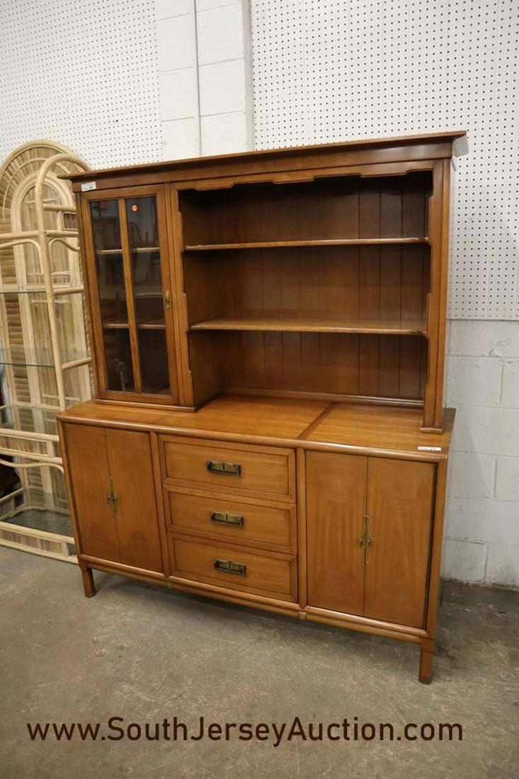 Thomasville2 Piece Mid Century Danish Cherry China: Thomasville 2 piece Mid century Danish cherry buffet china with 3 drawers and 3 doors possible made for John Widdicomb 58"l x 20"d x 70"t