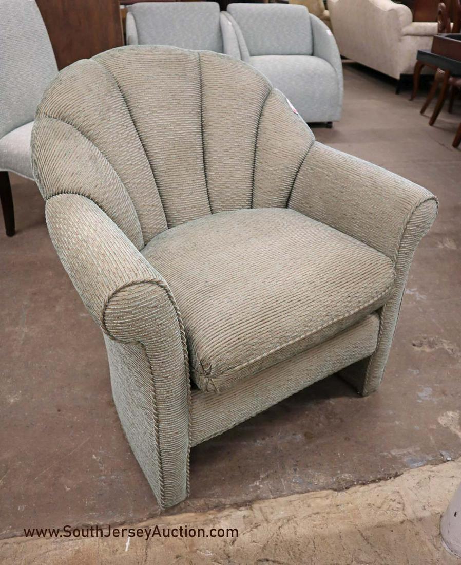 Ultra modern decorator club chair in green sculpture (1 of 2)