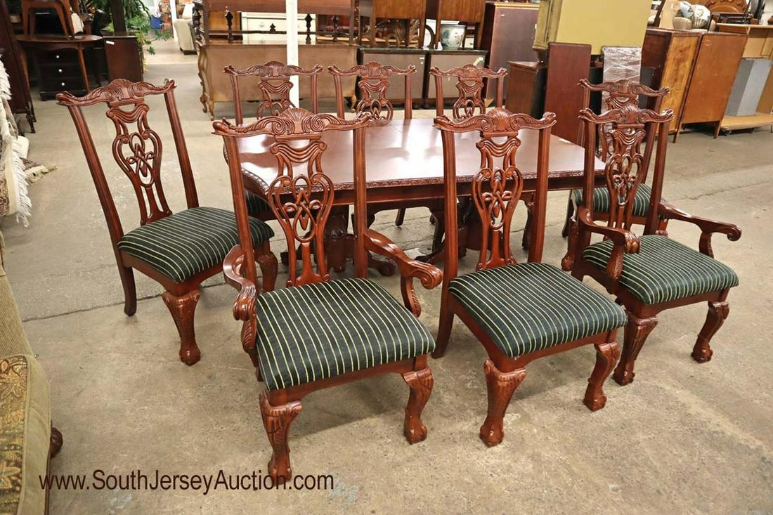 Beautiful like new 9 piece solid mahogany Chippendale (1 of 4)