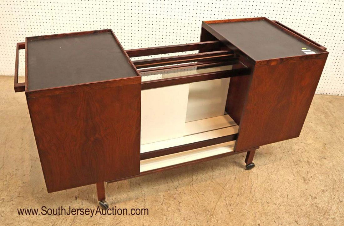 MCM rosewood tea cart/bar by Vantage Furniture (1 of 5)