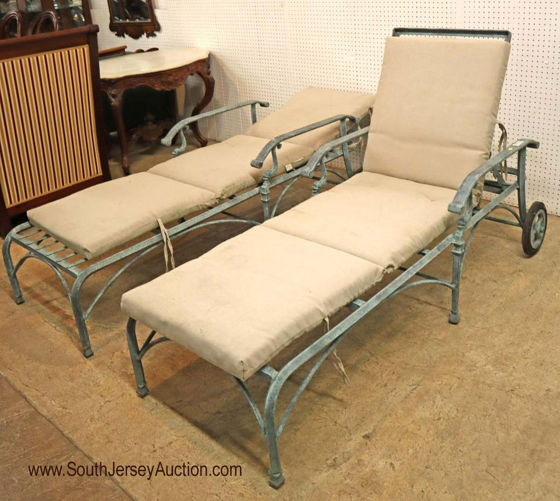 Pair quality fish head chaise lounge chairs antique (1 of 5)