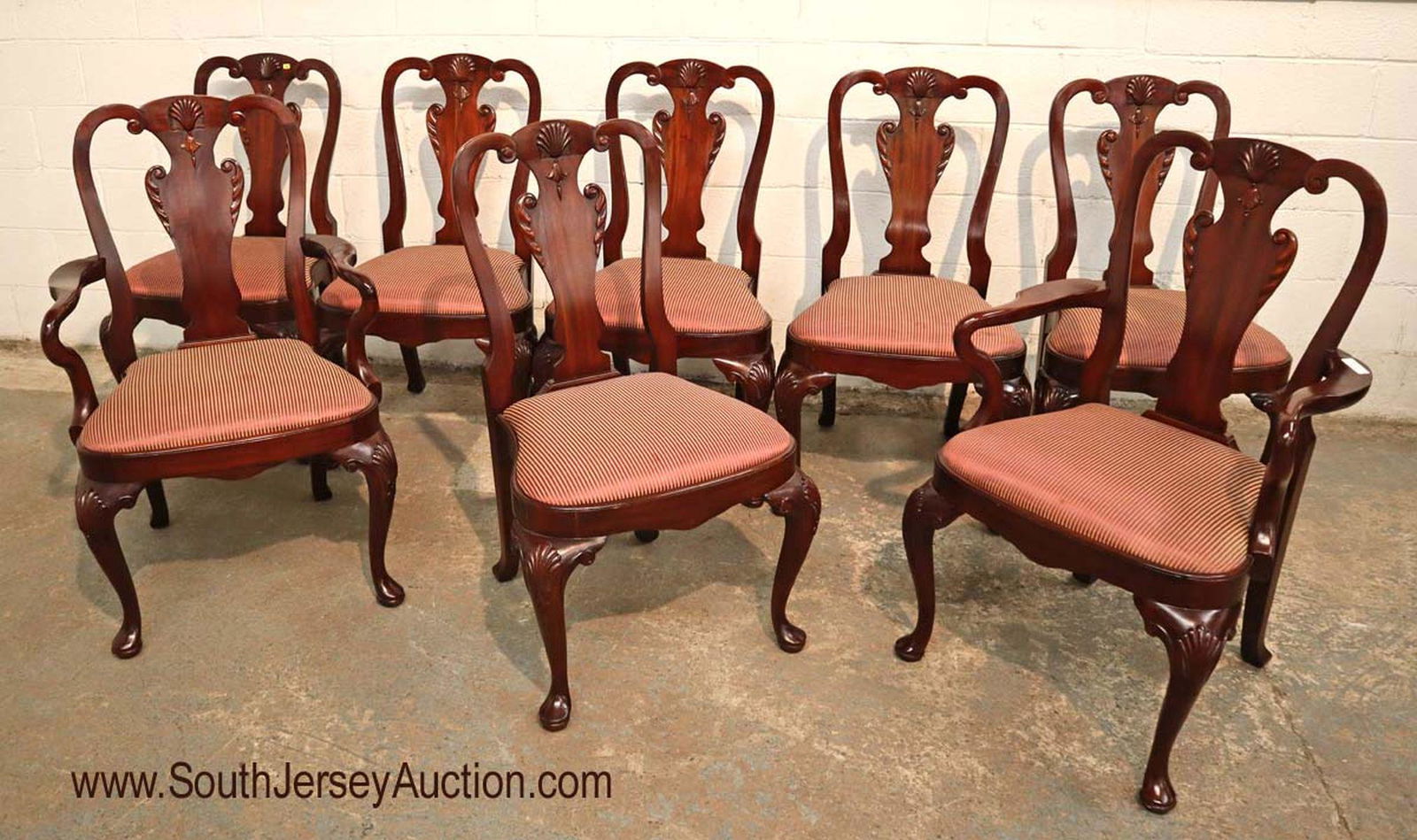 8 Maitland Smith Georgian shell carved dining room (1 of 4)