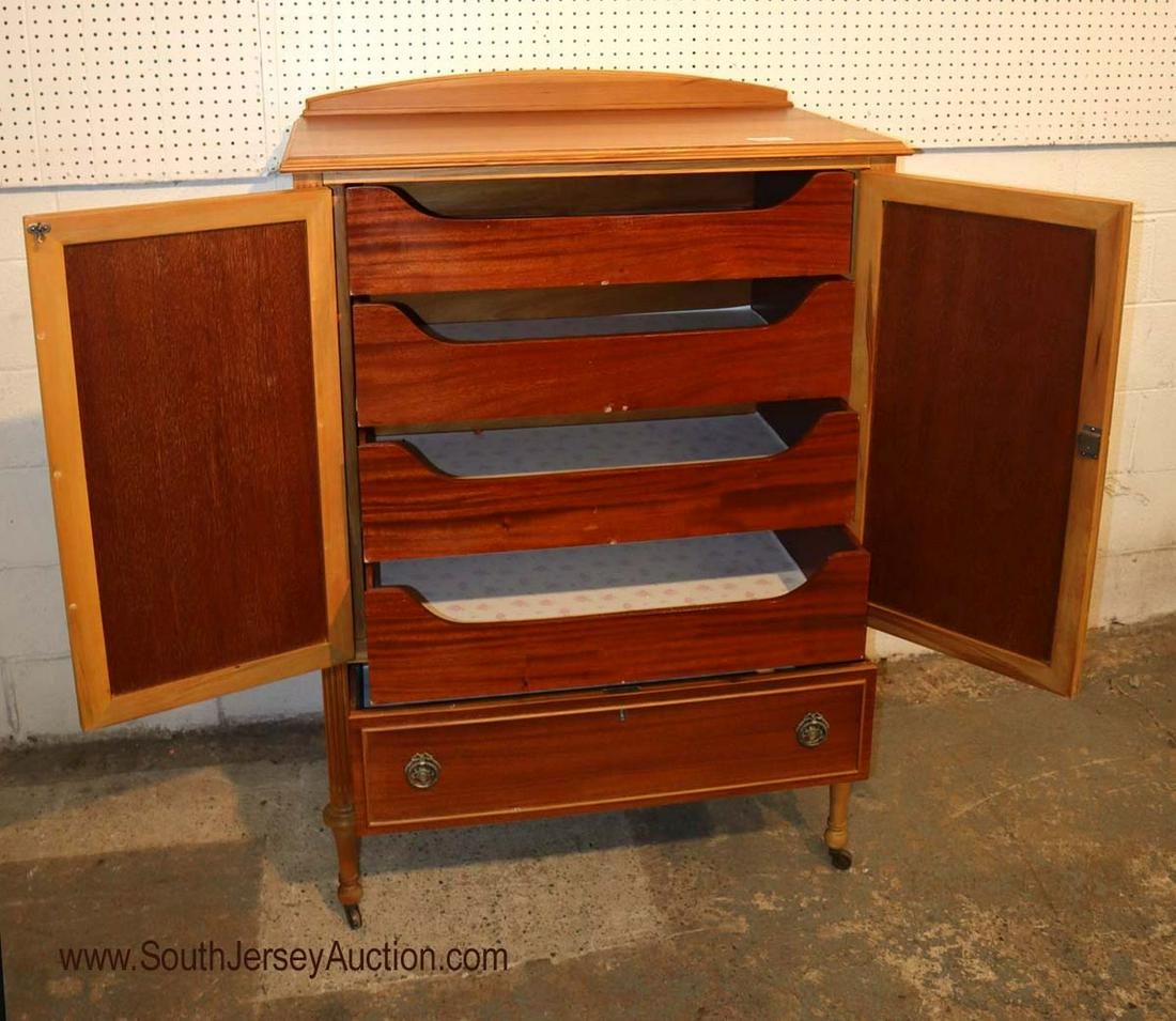 Antique high chest with 4 fitted interior drawers (1 of 3)