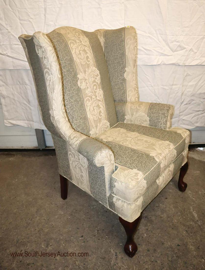 Like new contemporary high back wing chair with paw (1 of 3)