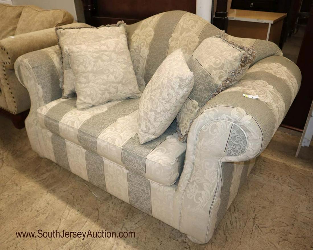 Nice clean upholstered loveseat with pillows (1 of 2)