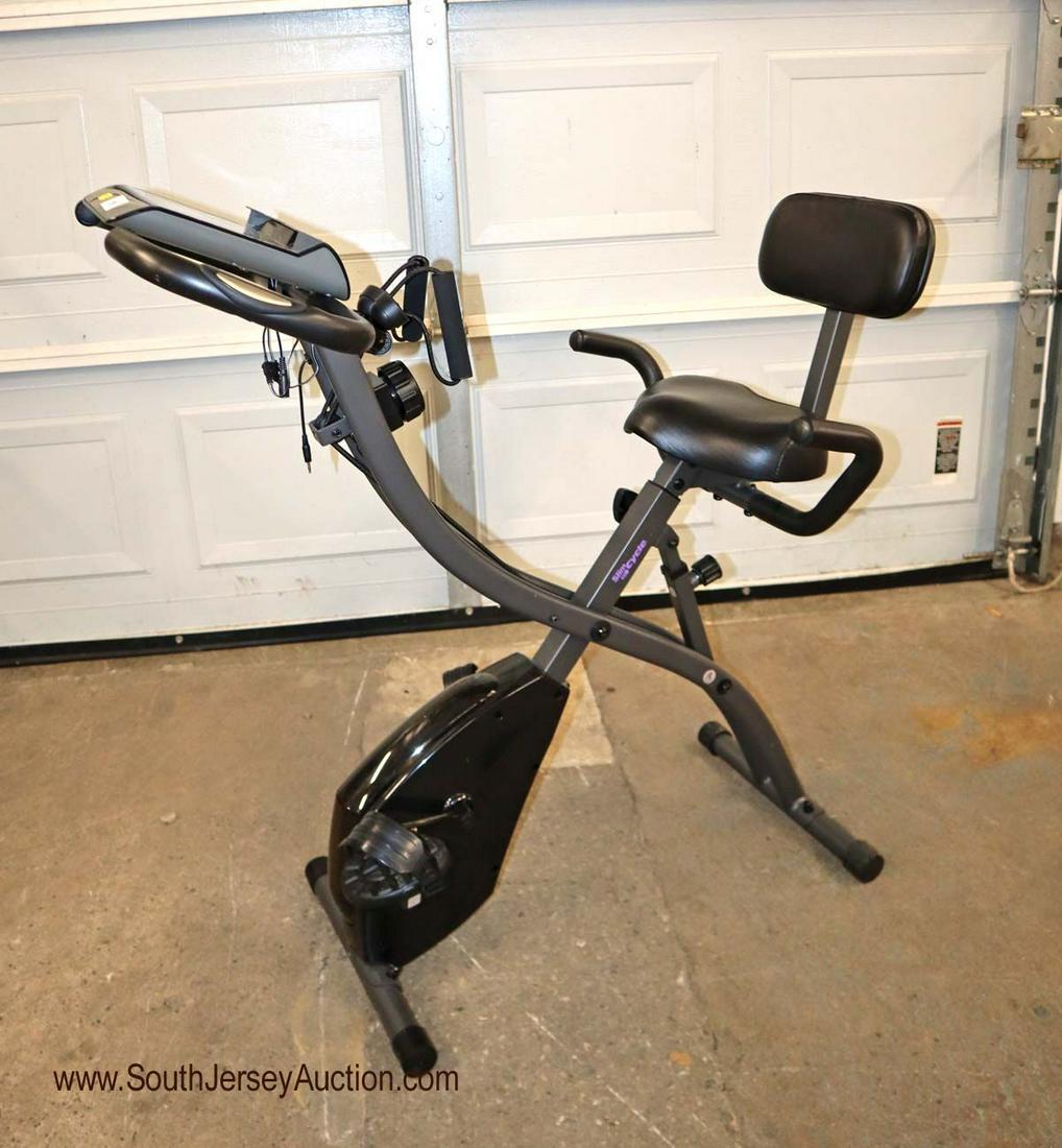 Slim Cycle stationary bike with resistant band pulls (1 of 4)