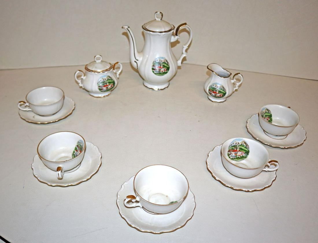 Semi antique German decorative 13 piece tea set (1 of 5)