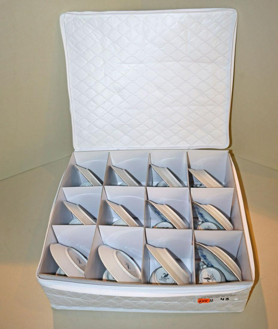 12 Lynns cups and saucers in wrapping case: set of 12 Lynns cups and saucers in wrapping case