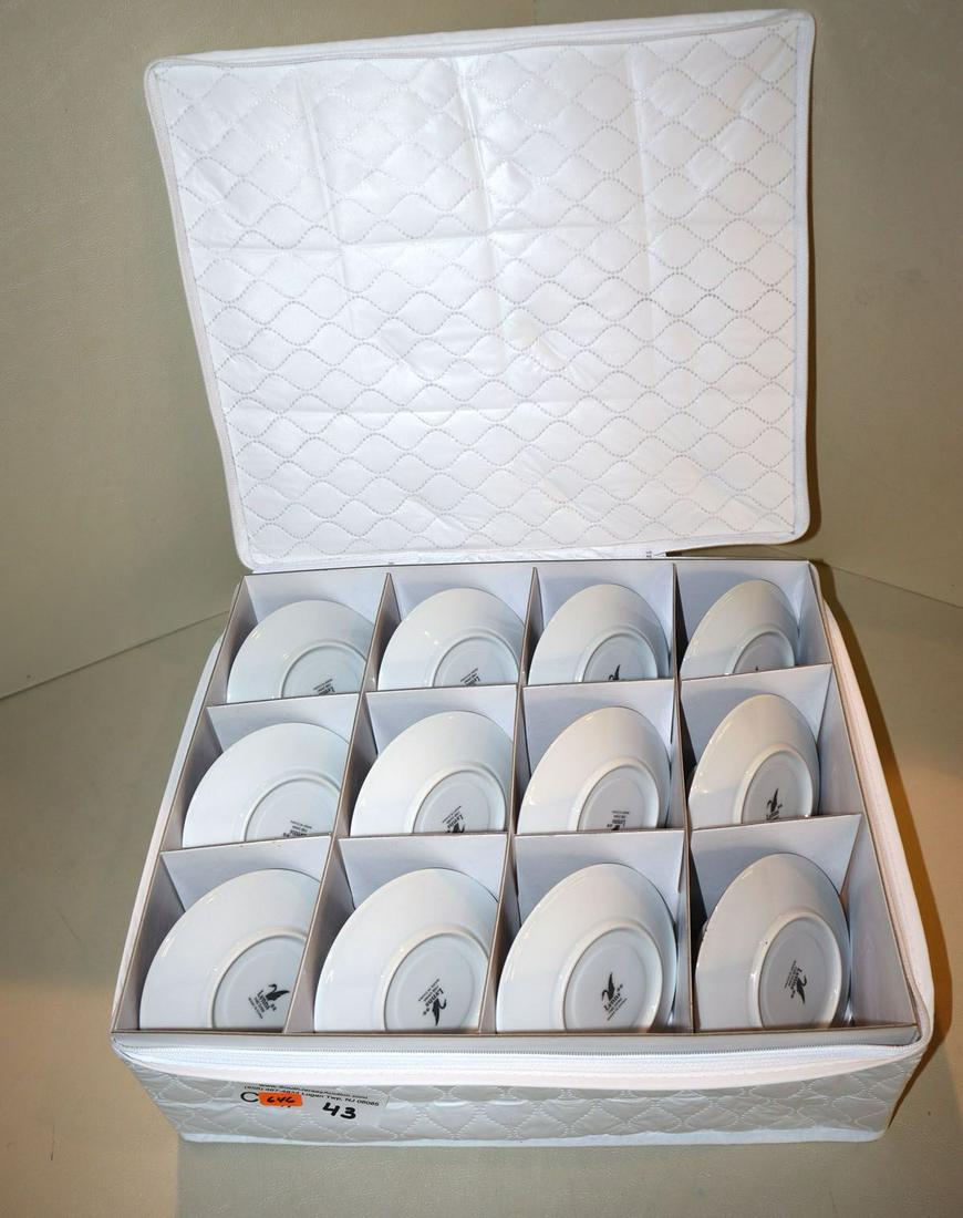 12 Lynns cups and saucers in wrapping case: set of 12 Lynns cups and saucers in wrapping case