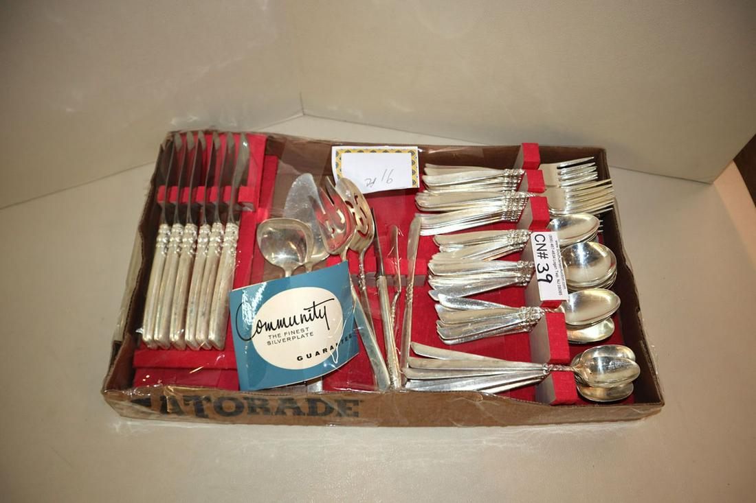 91 piece of community silver plate flatware (1 of 2)