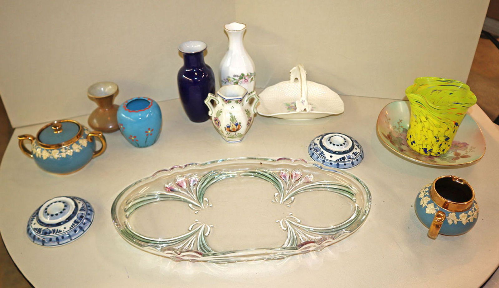 Sugar/creamer, art glass and more (1 of 2)