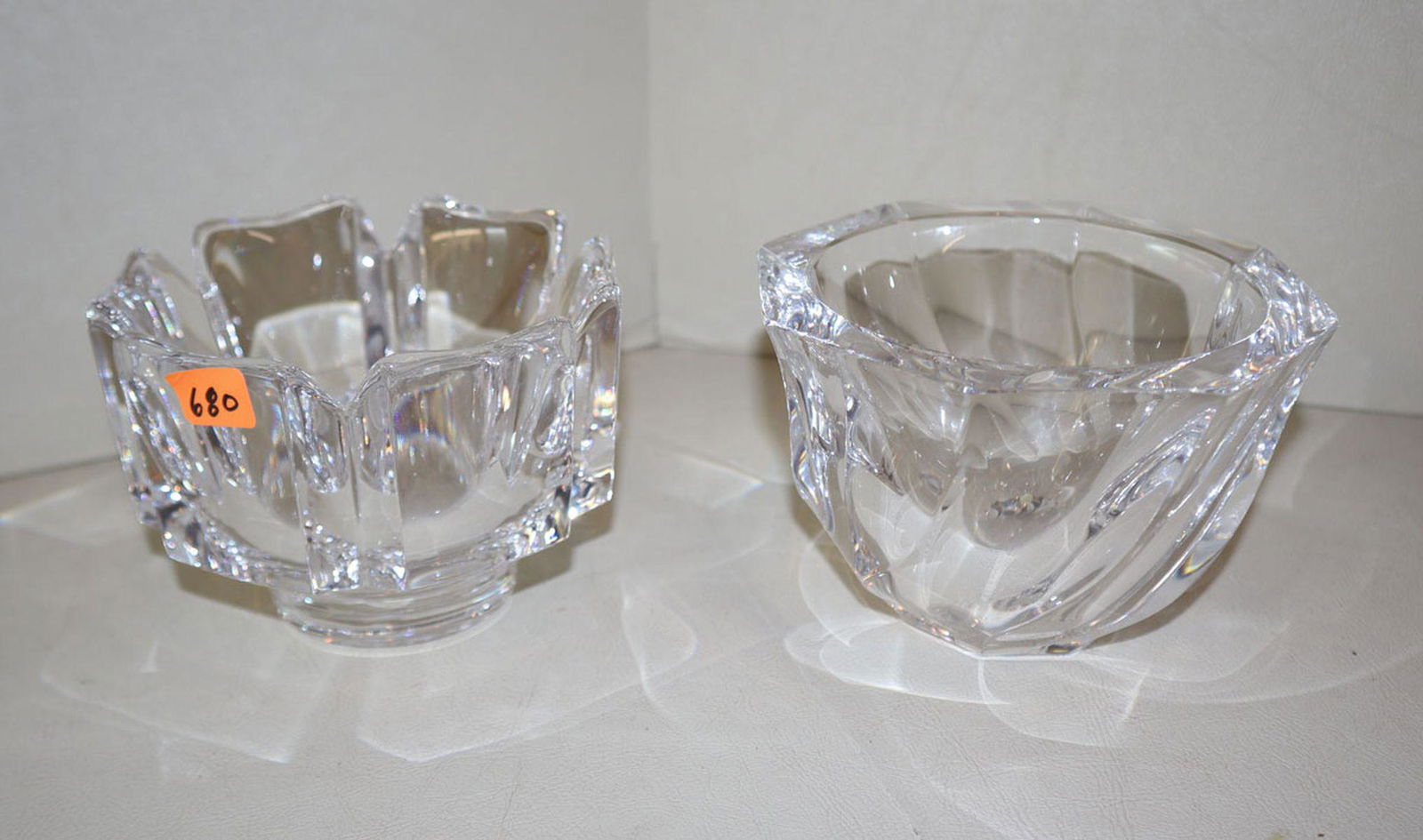 Set of 2 Orrefors leaded crystal bowls (1 of 4)