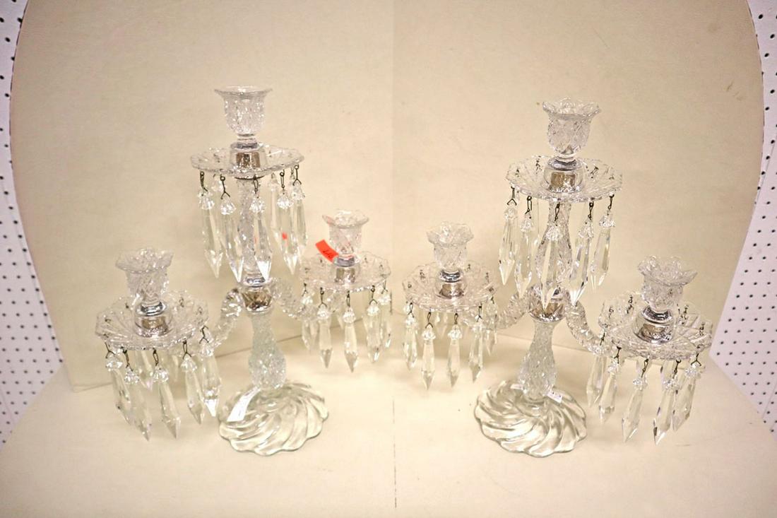Demi antique lead crystal candelabra with prisms Feb 28, 2021 South