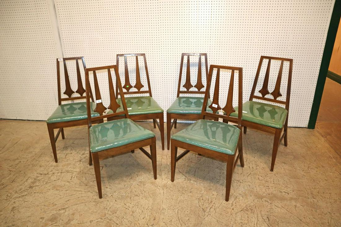 6 MidC modern Danish walnut dining room chairs (1 of 4)