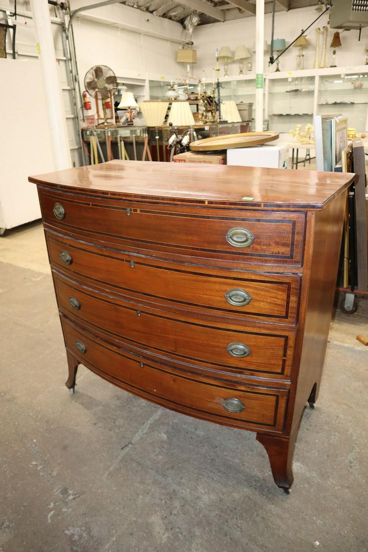 Antique Bow Front Hepplewhite Chest (1 of 4)