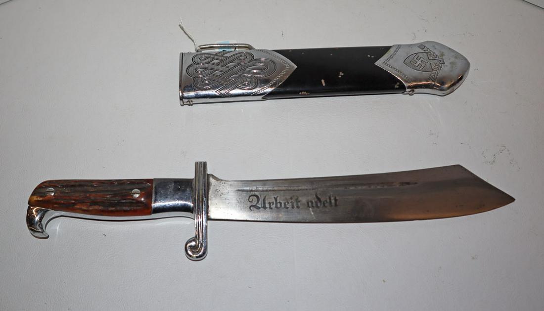 German Dagger with Scabbard "Urbeit Adelt=Work (1 of 5)
