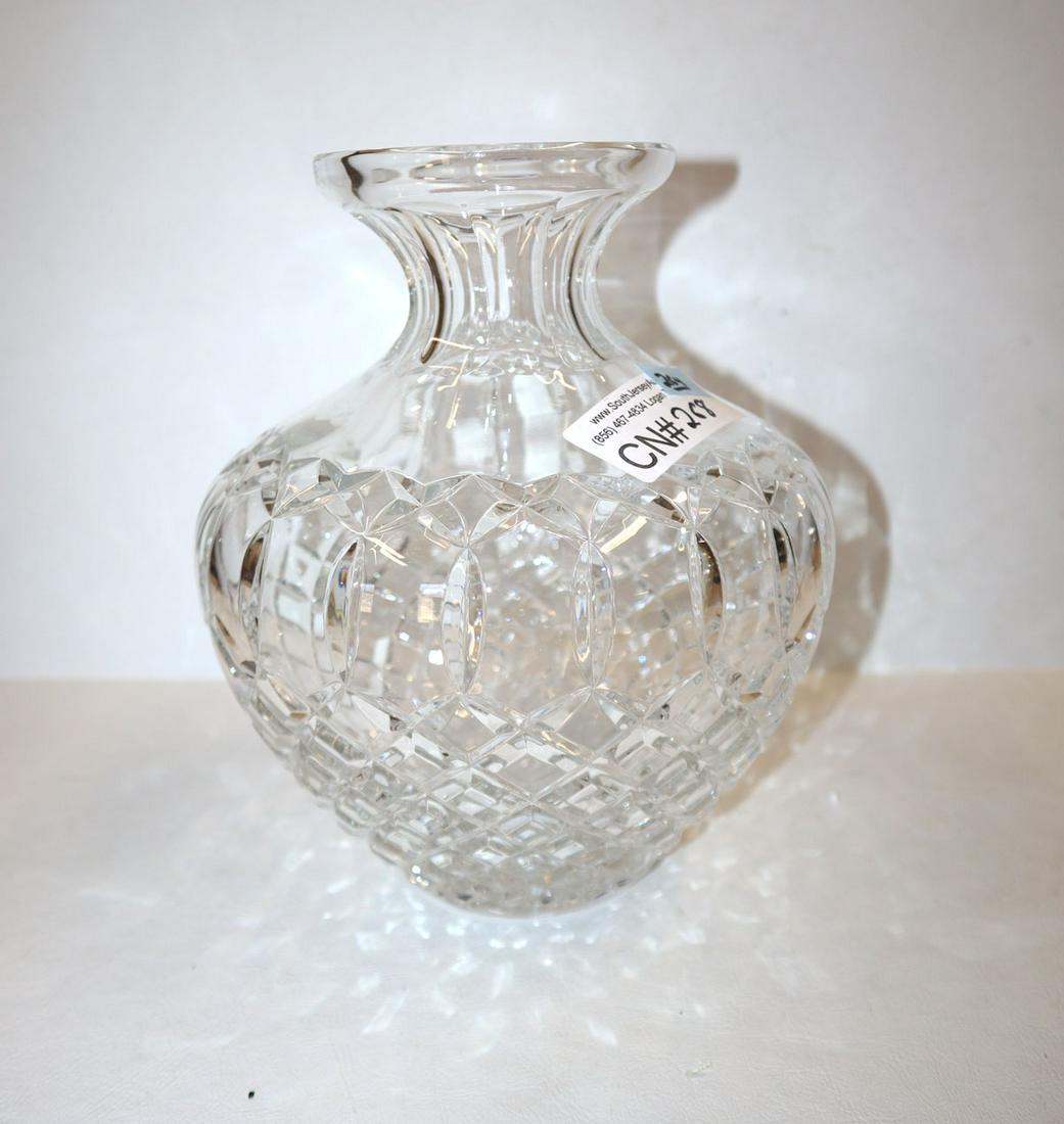 Brilliant leaded crystal vase approx. 7" diameter x 8" (1 of 3)