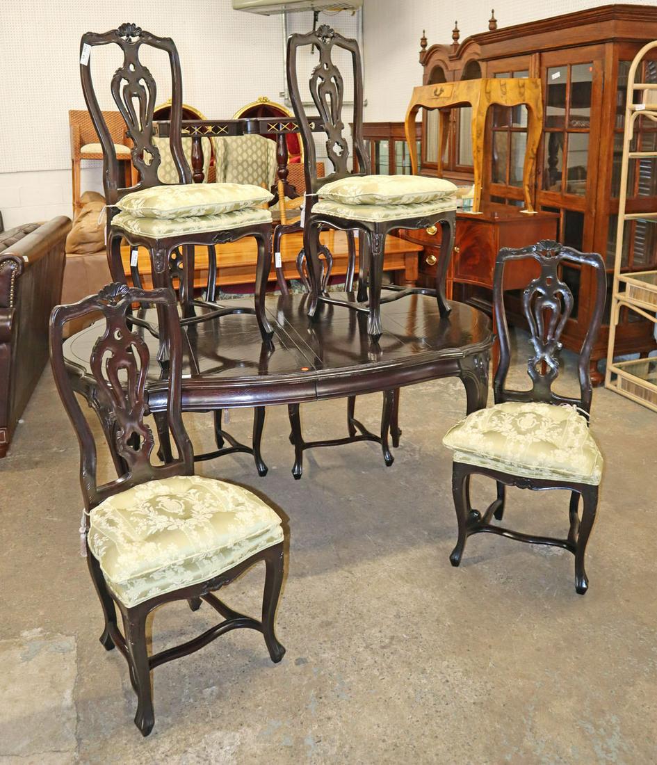 7pc Country FR dining room table & chairs (1 of 4)