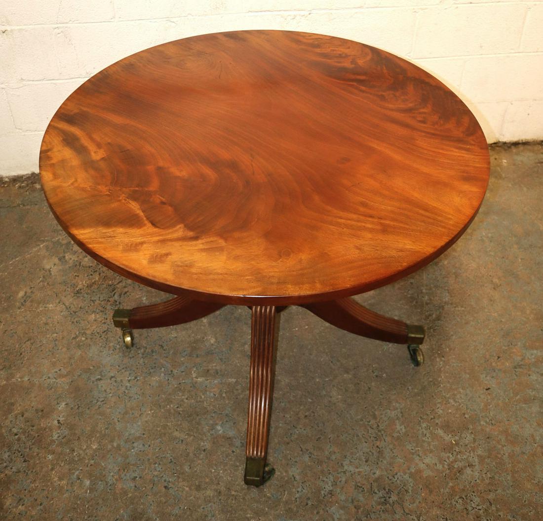 Antique solid mah tilt top table (1 of 4)