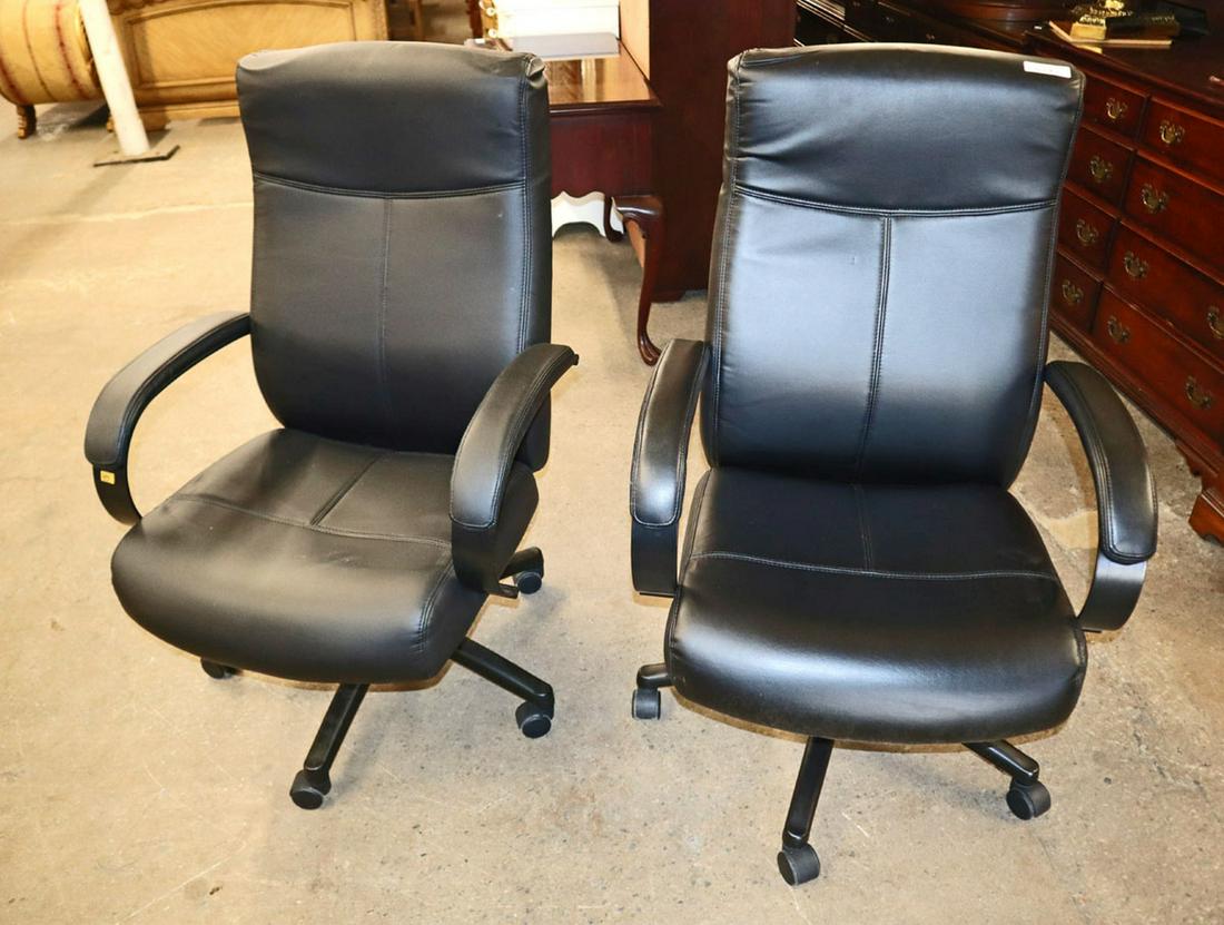 2 Quality leather office chairs (1 of 3)