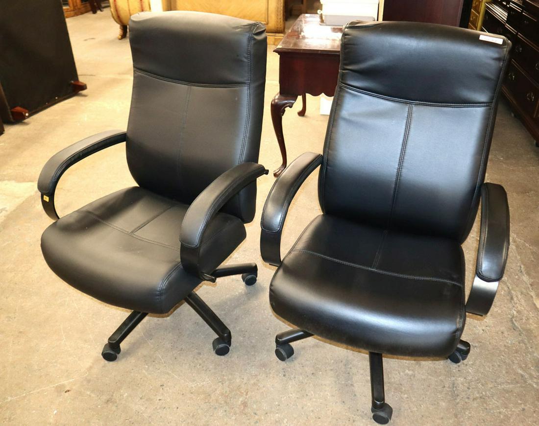 2 Quality leather office chairs (1 of 4)