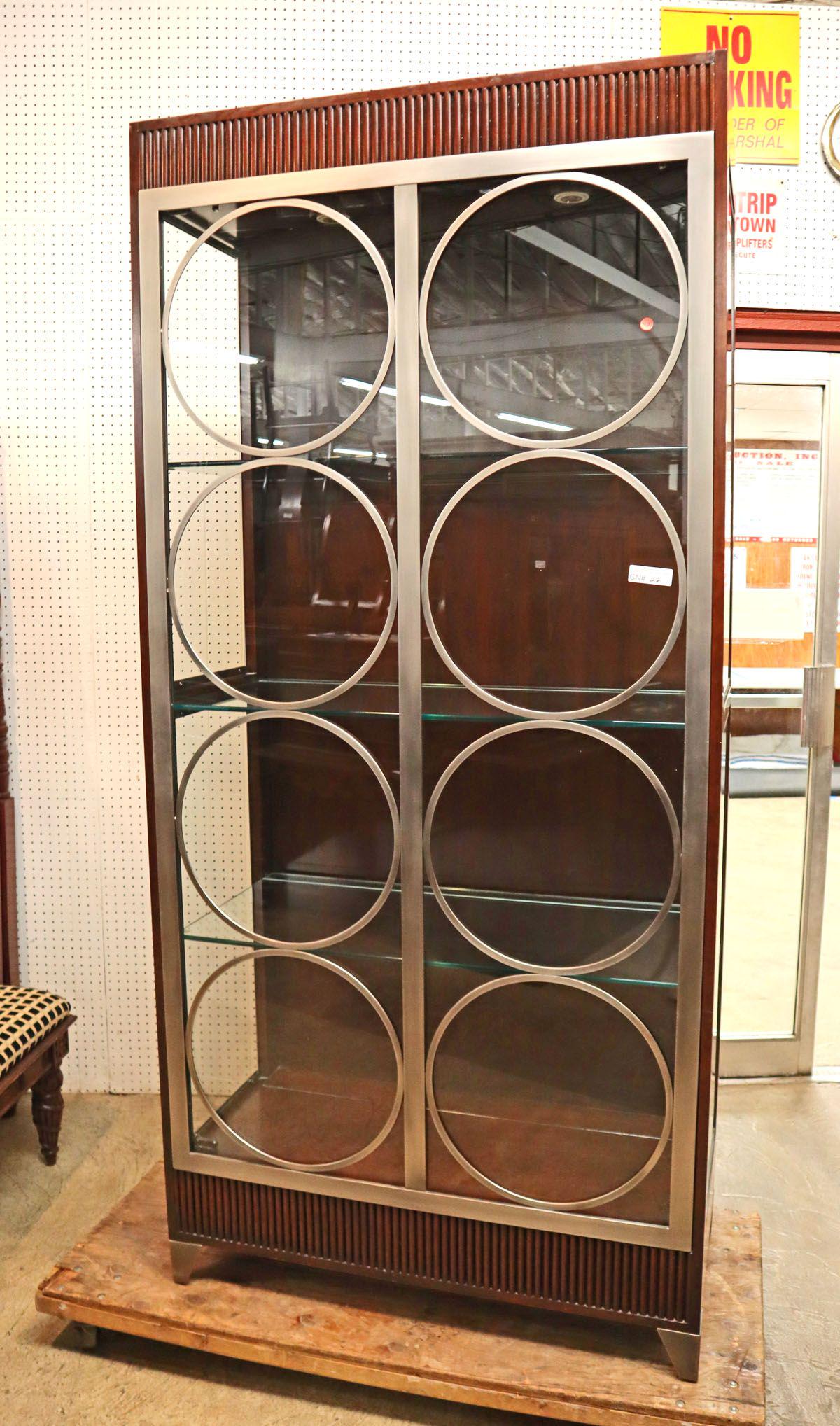 Ethan Allen contemporary mahogany curio china (1 of 4)