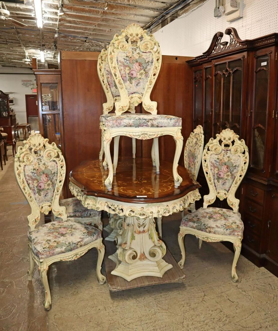 7 piece Italian Roma style ornate dining room set (1 of 6)