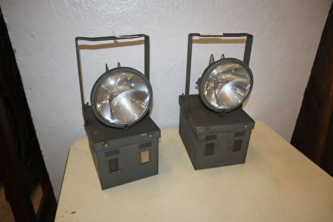 Pair of US Navy battery operated hand lanterns (1 of 3)