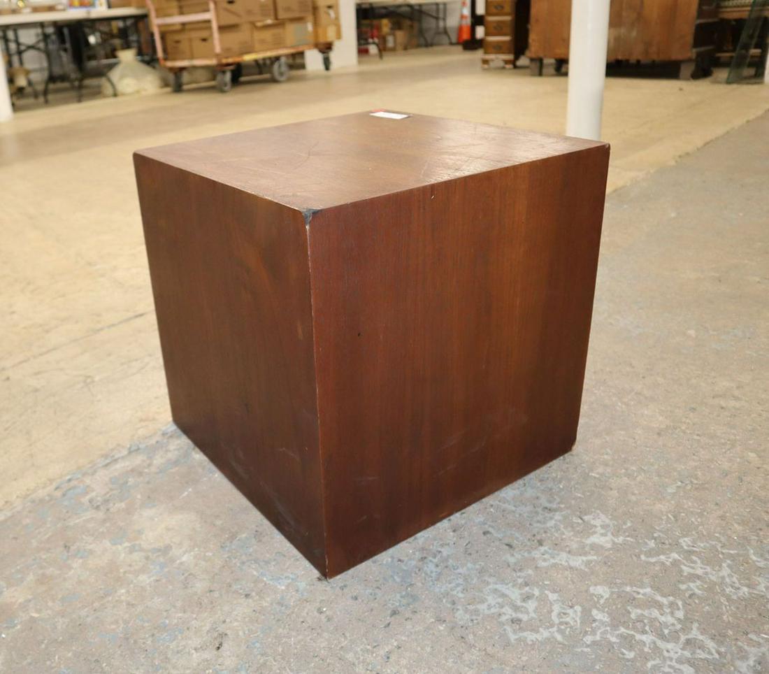 Mid century modern Danish walnut cubic lamp table (1 of 6)