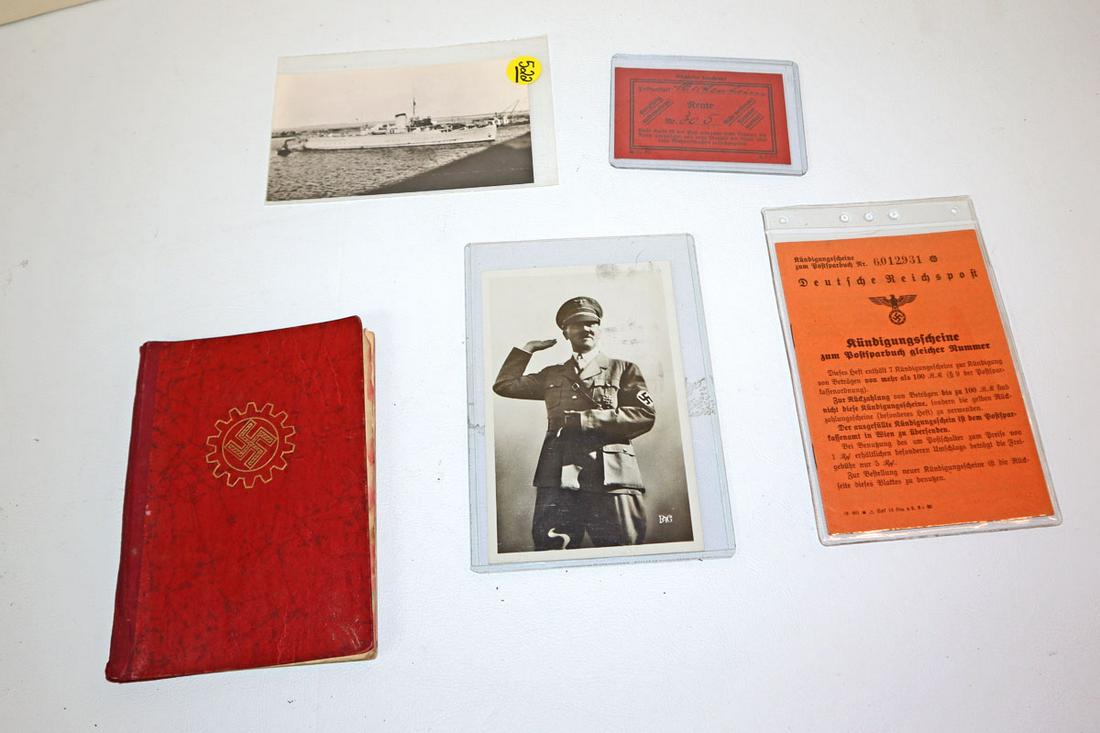 Group lot of 5 German ephemera, 2 photos (1 of 5)