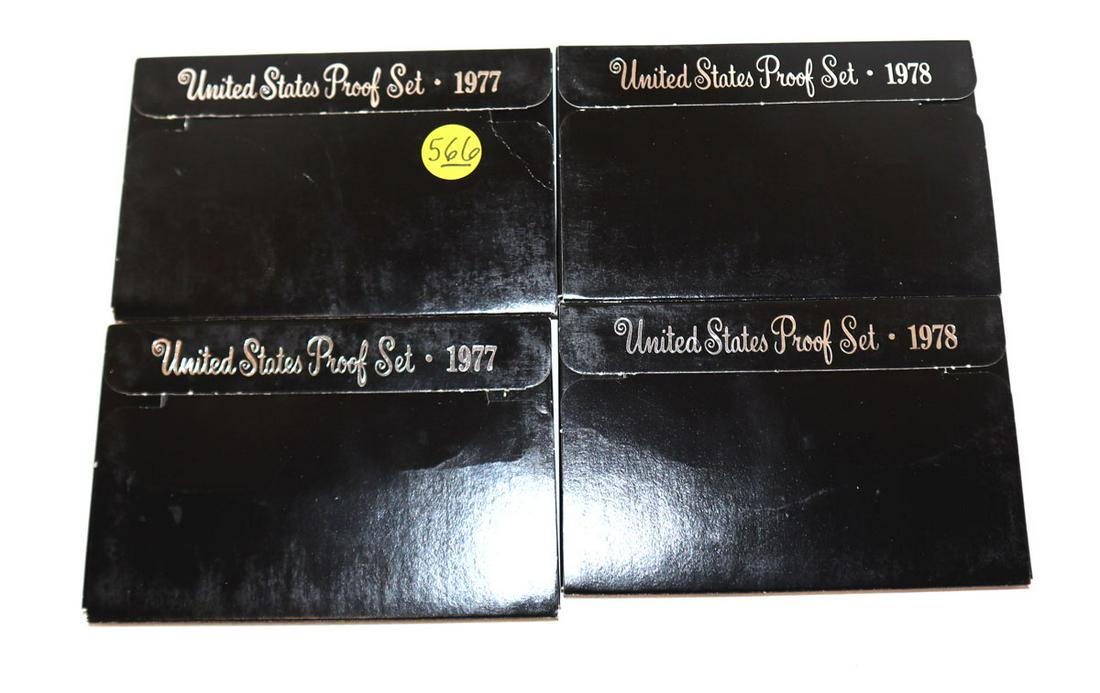 4 US proof sets 2-1977 2-1978 (1 of 3)