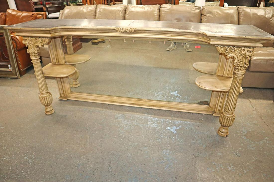 Antique highly carved lion head buffet mirror (1 of 4)