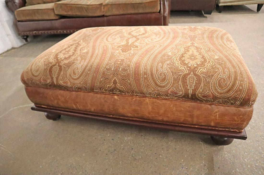 Ralph Lauren leather/upholstery ottoman (1 of 5)