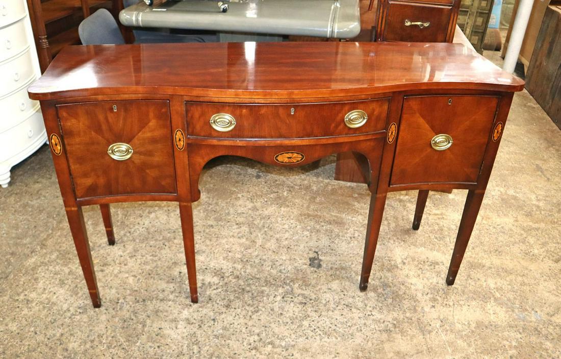 Statton mahogany 2 door 1 drawer inlay buffet (1 of 4)