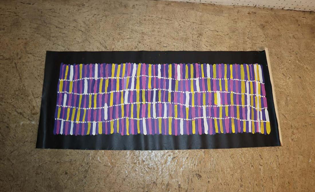 Aboriginal acrylic on canvas by Lena Pwerle (1 of 3)