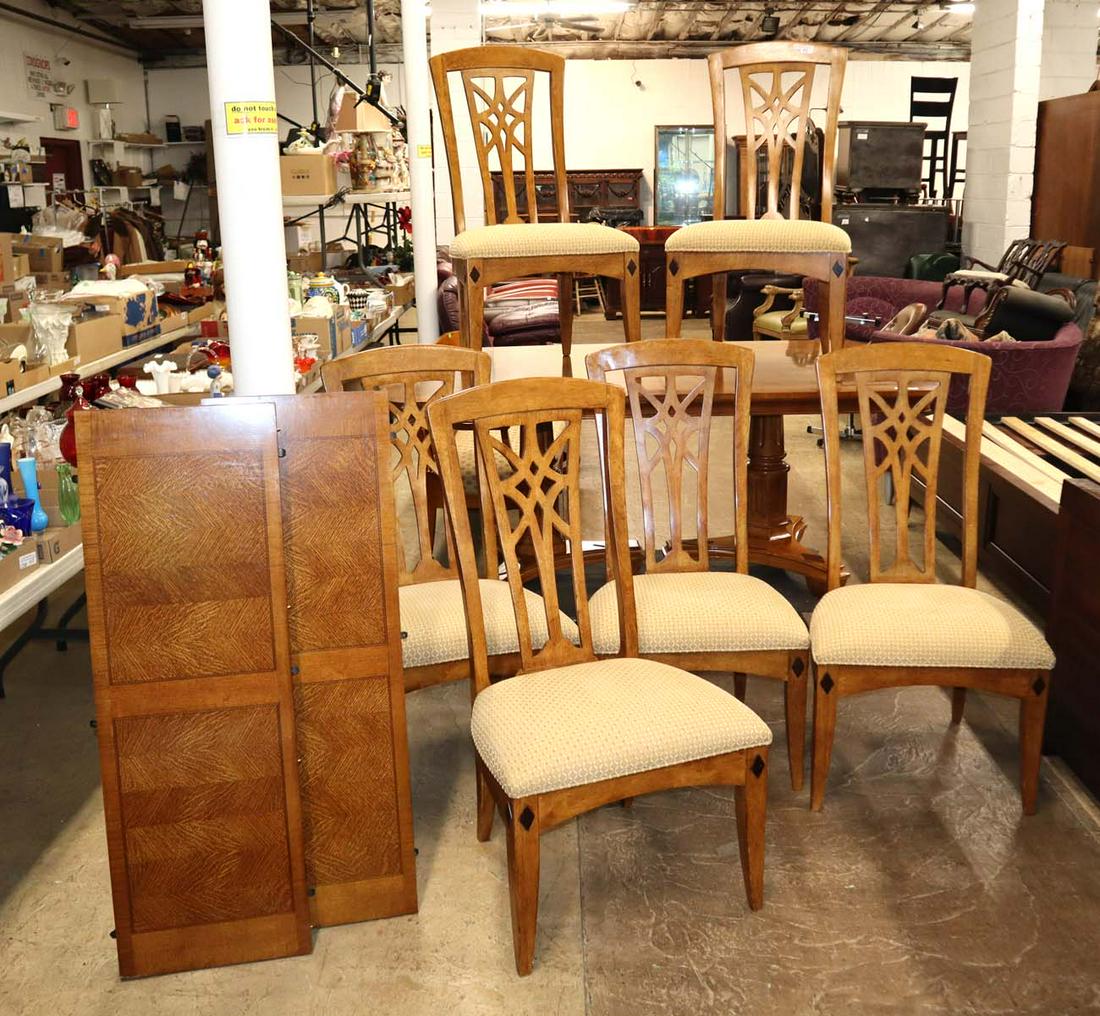 7pc contemporary mission oak DRS (1 of 5)