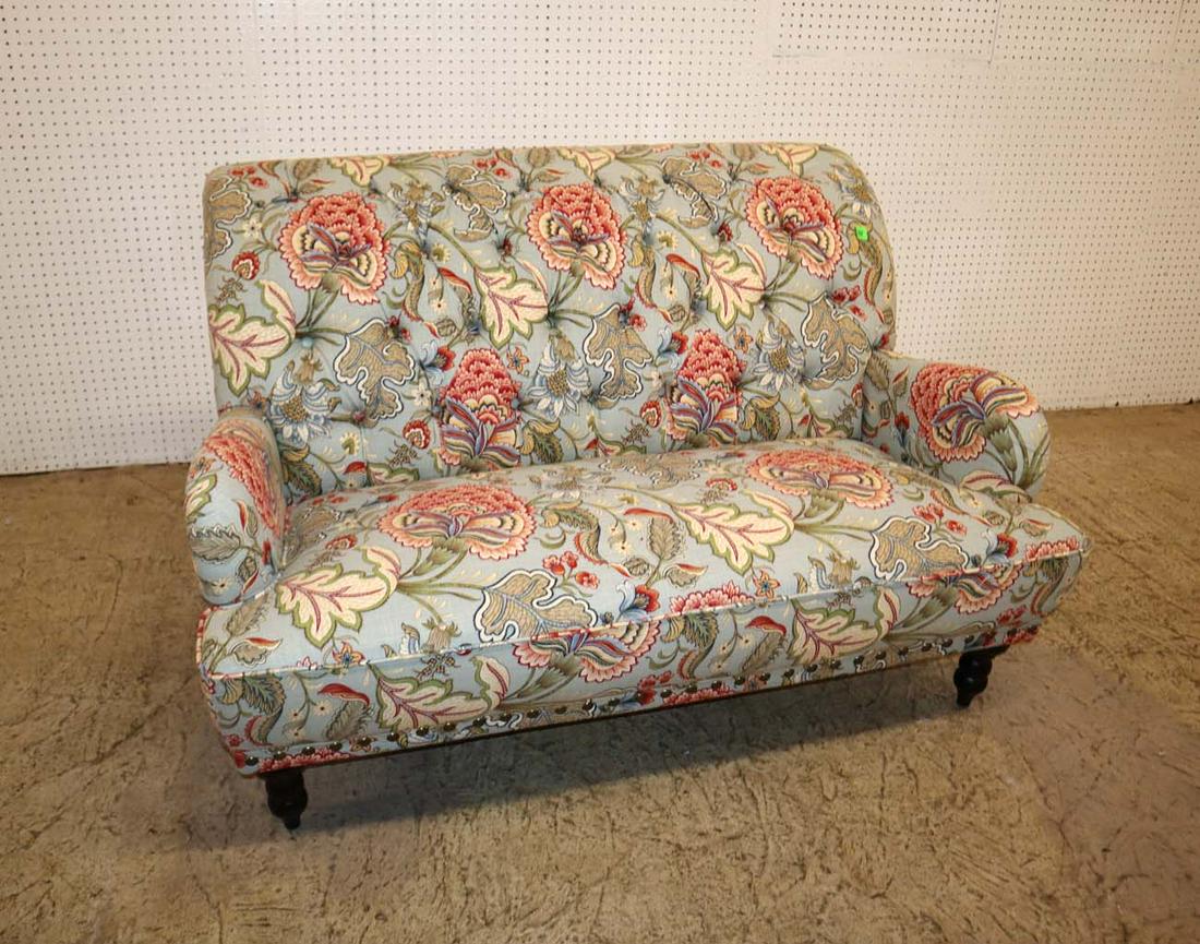 Pier 1 Import upholstered button tuft loveseat (1 of 4)