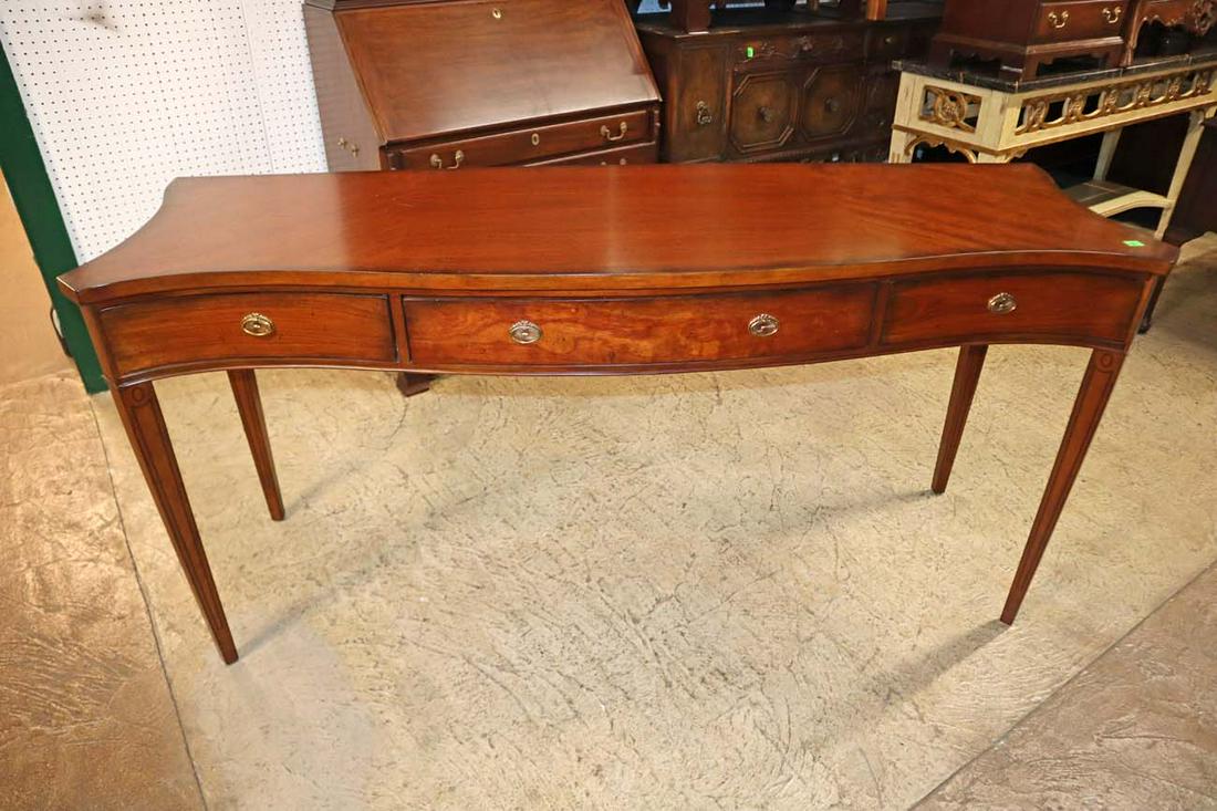 3 drawer burl wal/mahogany sideboard (1 of 4)