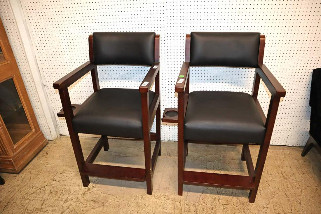 PR mah frame leather seat billiard chairs (1 of 3)