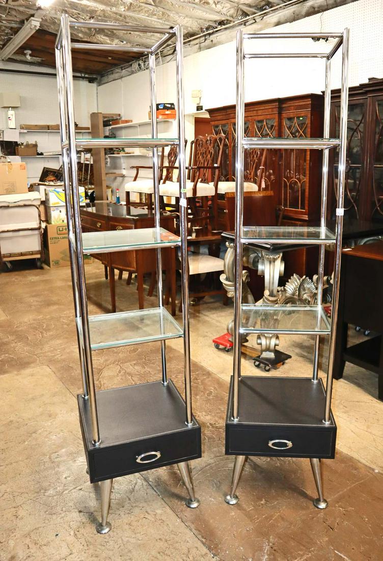 PR mod des chrome tubular 1 drawer etegere (1 of 3)