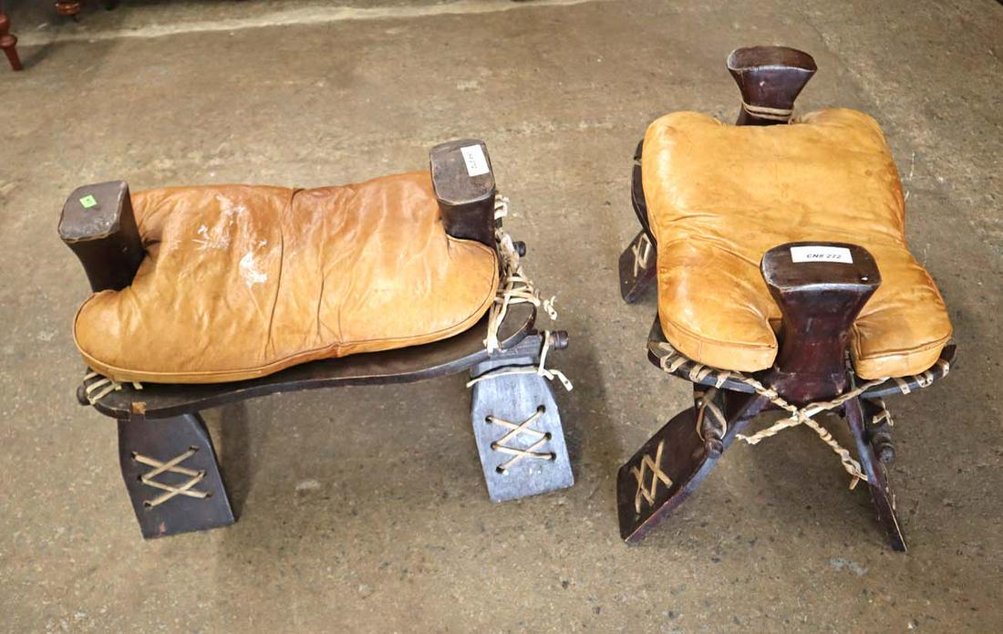 PR Asian camel saddles with leather seats (1 of 3)