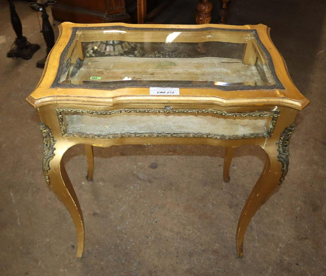 Antique French display table with applied bronze (1 of 4)