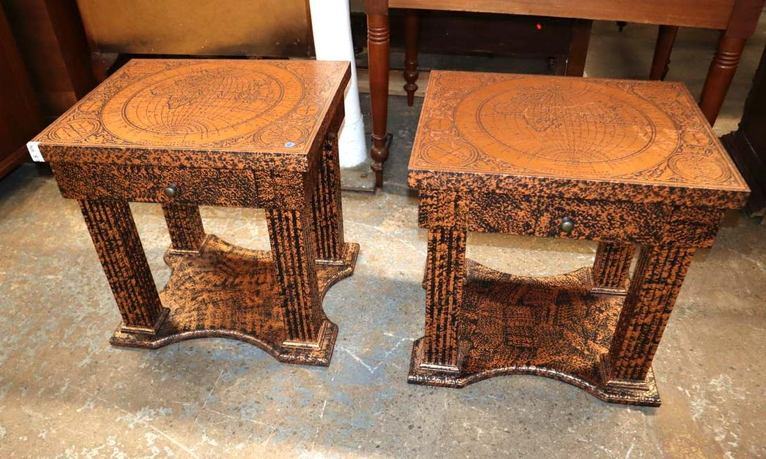 Pair Maitland Smith lamp tables (1 of 4)