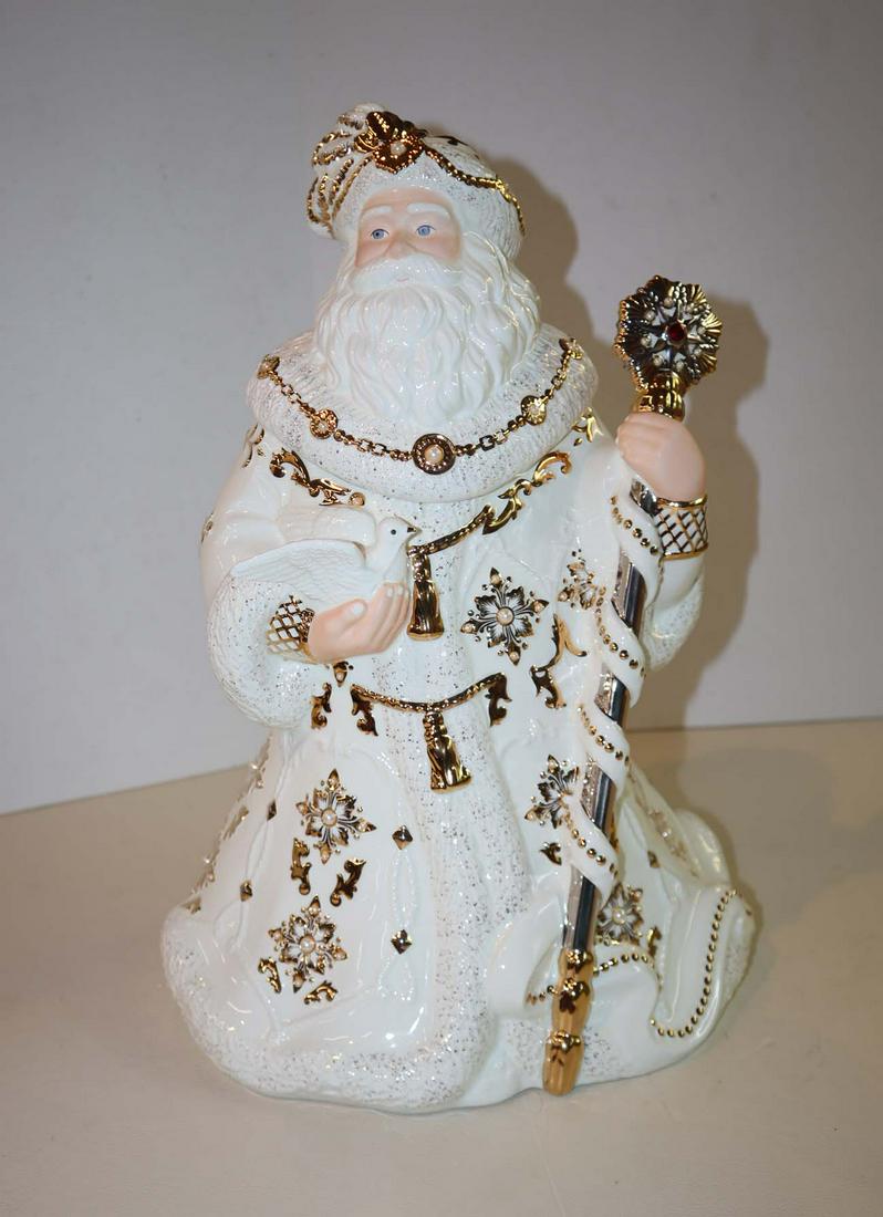 2003 Jeweled Santa cookie jar by Lenox (1 of 5)