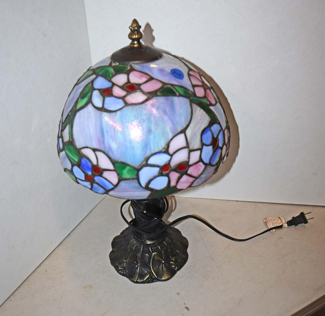 Tiffany style leaded glass lamp (1 of 2)