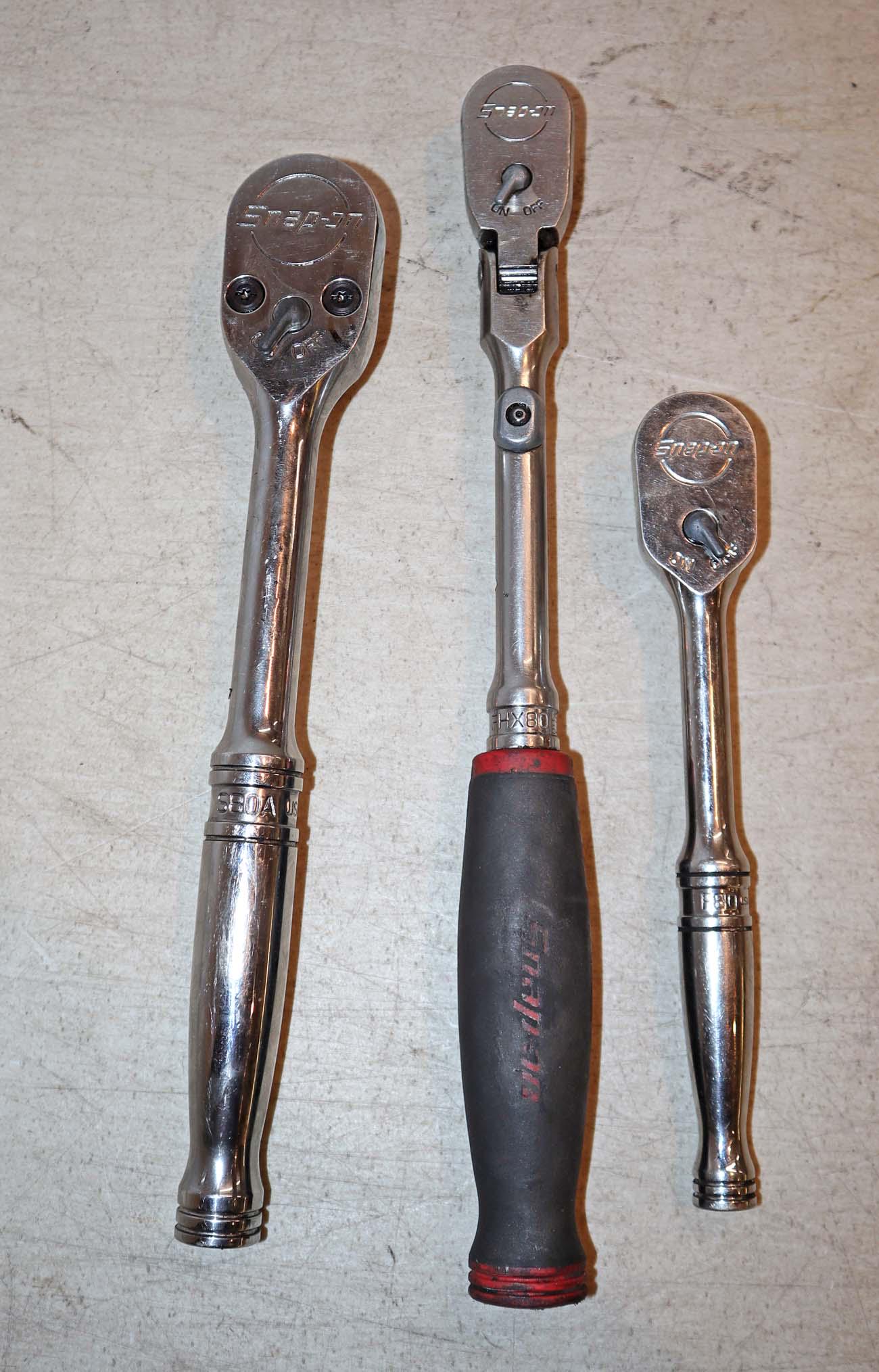 3pc Snap On ratchets 3/8 1/2 1/2 (1 of 3)