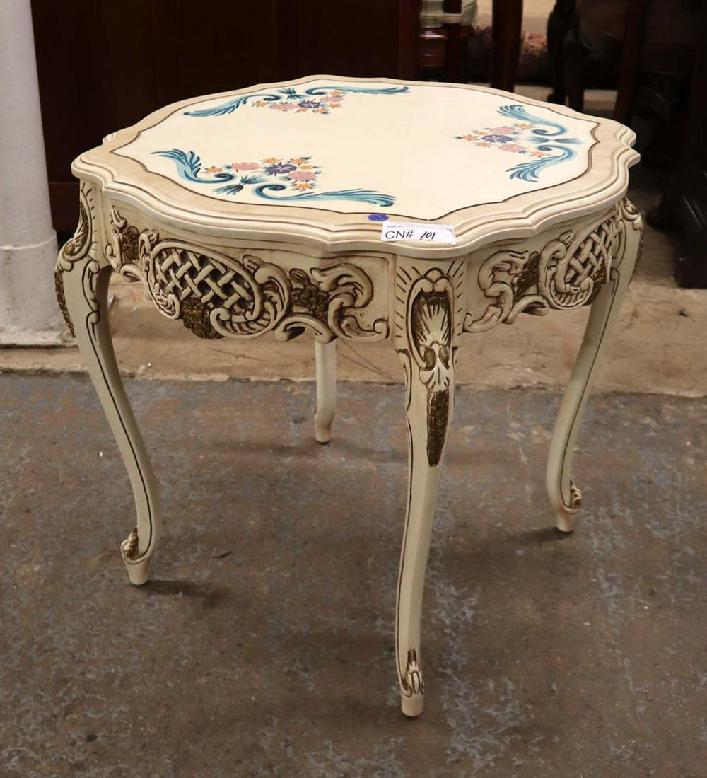 Italian paint decorated lamp table (1 of 3)