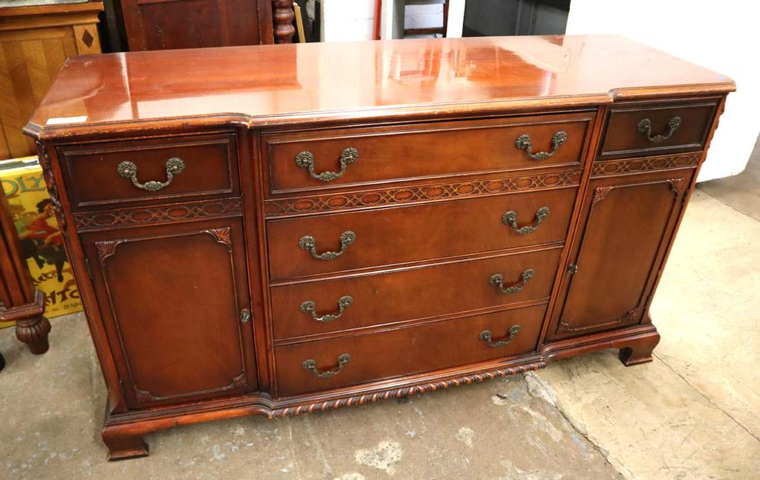 Vintage mahogany 6 drawer 2 door sideboard (1 of 4)