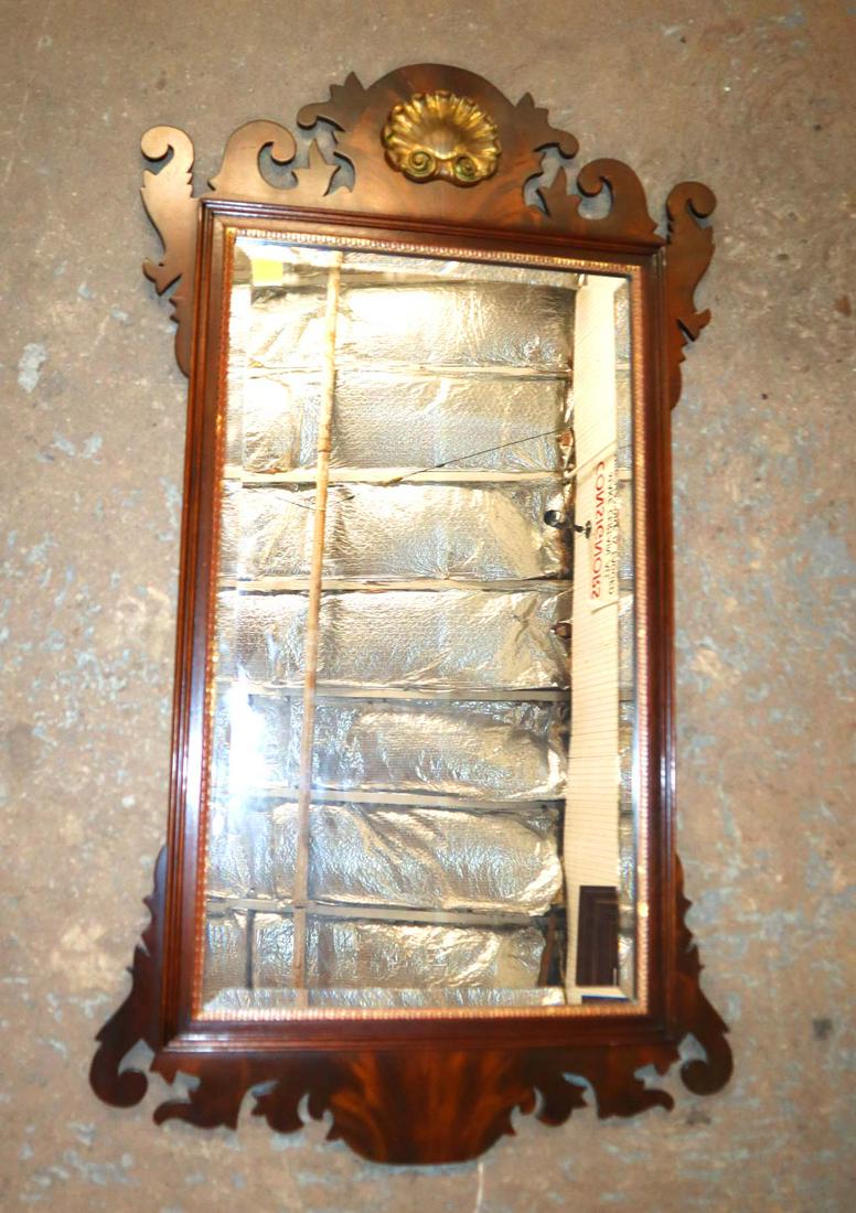 Henkel Harris solid mahogany bevel glass mirror (1 of 4)