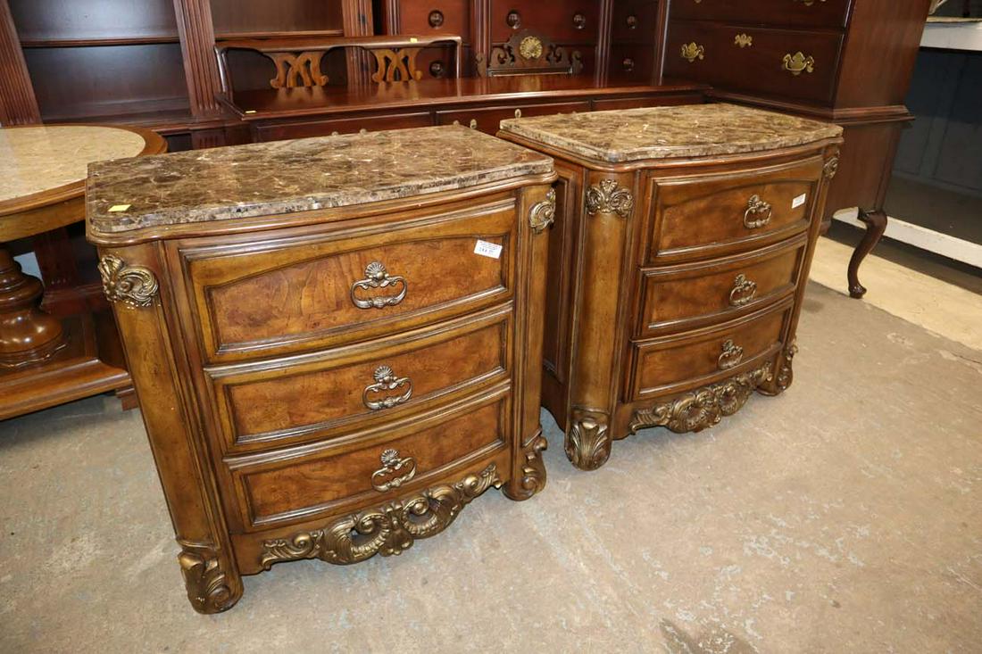 PR cont. oak MT 3 drawer bedside stands (1 of 3)